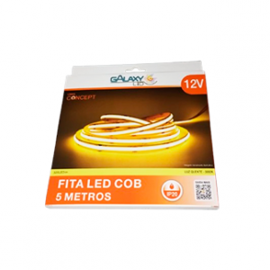 Fita LED Galaxy COB 3000k 5m 12V 70W Bivolt