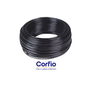 Cabo Flexível 1,5mm 750V Preto (Rolo 100m)
